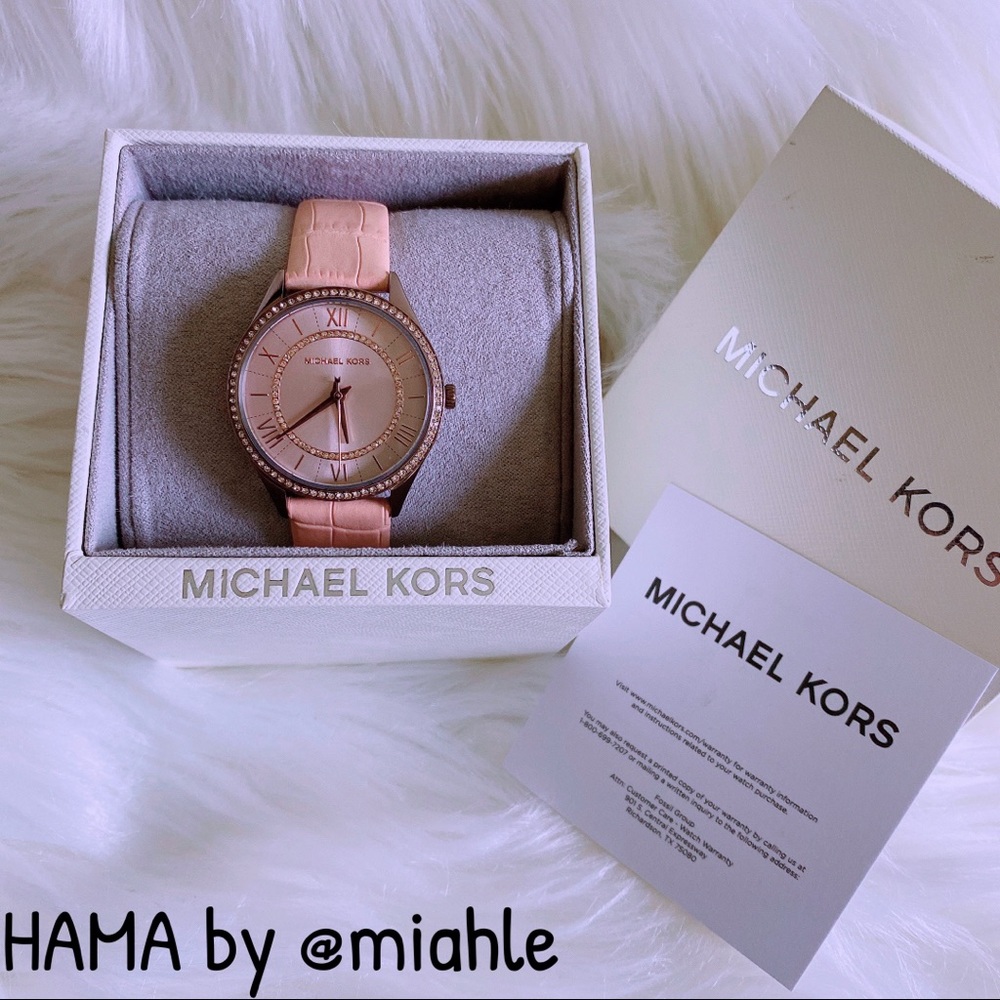 Michael Kors Women's Stainless Steel Leather Strap